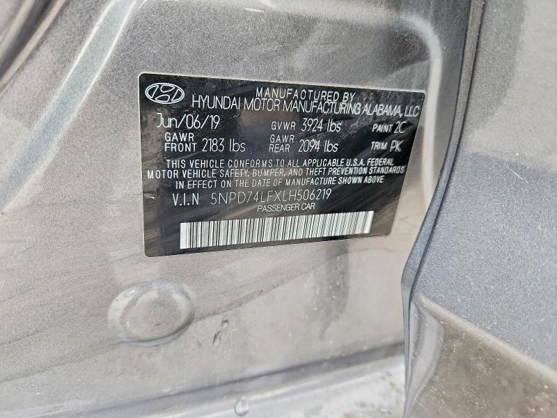 2020 Hyundai Elantra მანქანა იყიდება აუქციონზე, vin: 5NPD74LFXLH506219, აუქციონის ნომერი: 69229406