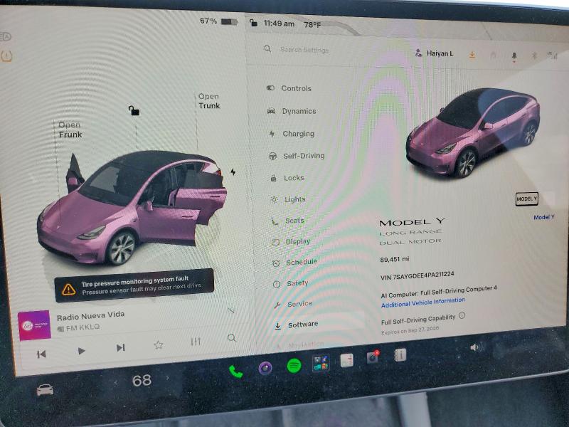 2023 Tesla Model Y მანქანა იყიდება აუქციონზე, vin: 7SAYGDEE4PA211224, აუქციონის ნომერი: 69597896