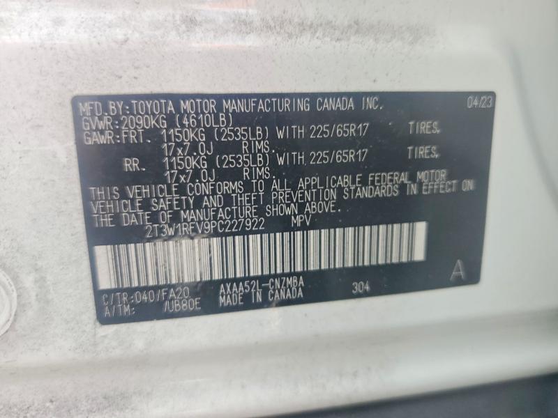 Продаж на аукціоні авто 2023 Toyota Rav4, vin: 2T3W1RFV9PC227922, номер лоту: 68184696