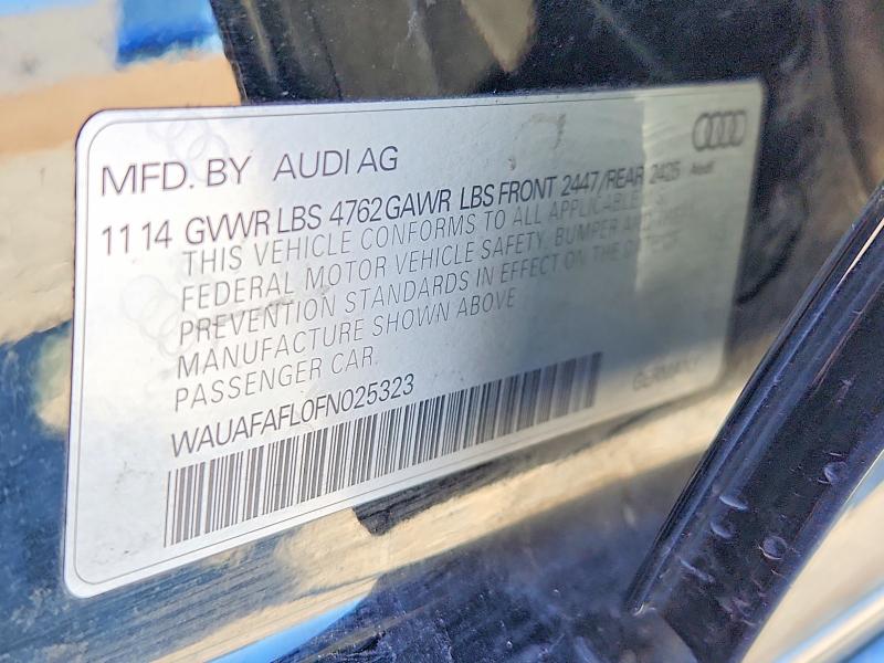 Продажа на аукционе авто 2015 Audi A4, vin: WAUAFAFL0FN025323, номер лота: 68307476