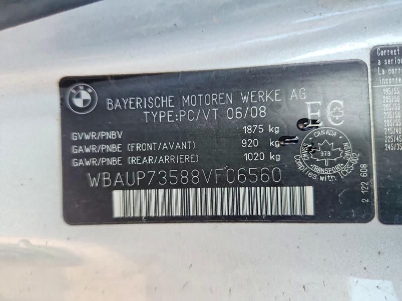 Продажа на аукционе авто 2008 Bmw 128, vin: WBAUP73588VF06560, номер лота: 67416276