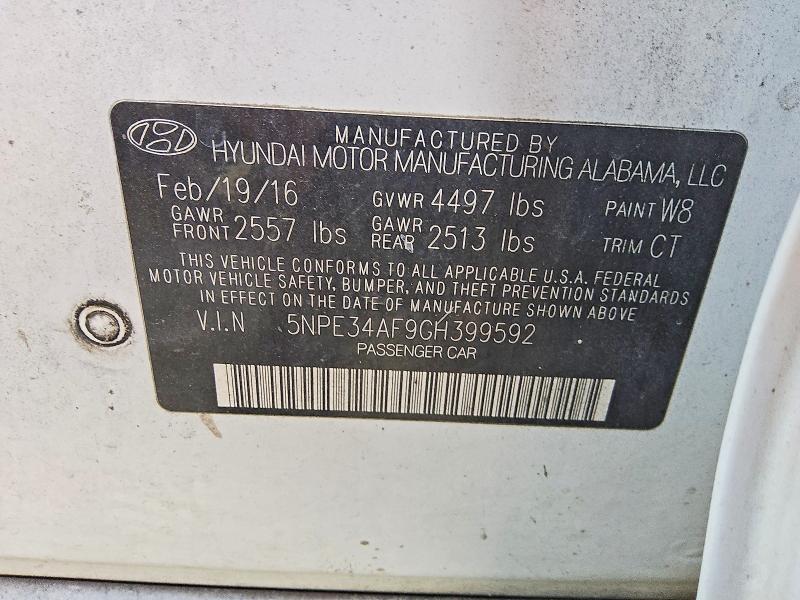 Продажа на аукционе авто 2016 Hyundai Sonata, vin: 5NPE34AF9GH399592, номер лота: 68067576