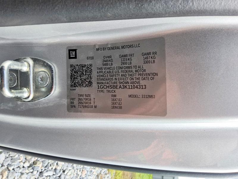 Продаж на аукціоні авто 2019 Chevrolet Colorado, vin: 1GCHSBEA3K1104313, номер лоту: 70352976
