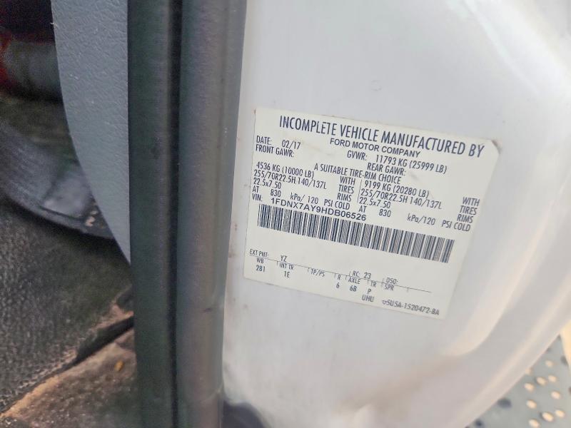 Продаж на аукціоні авто 2017 Ford F750, vin: 1FDNX7AY9HDB06526, номер лоту: 69869346