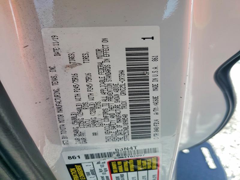 Aukcja sprzedaży 2020 Toyota Tacoma, vin: 5TFRZ5CN0LX090540, numer aukcji: 69162086