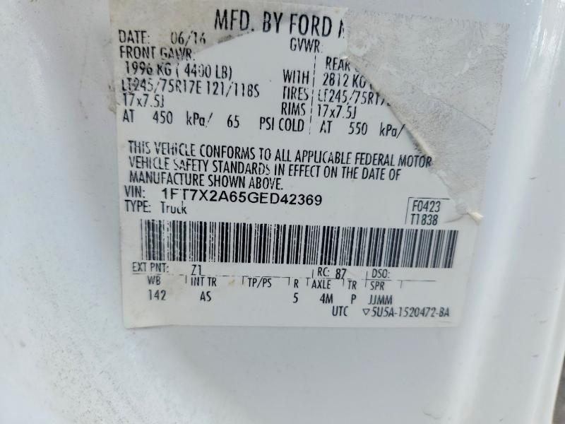 2025 Ford F250 მანქანა იყიდება აუქციონზე, vin: 1FT7X2A65GED42369, აუქციონის ნომერი: 68398296