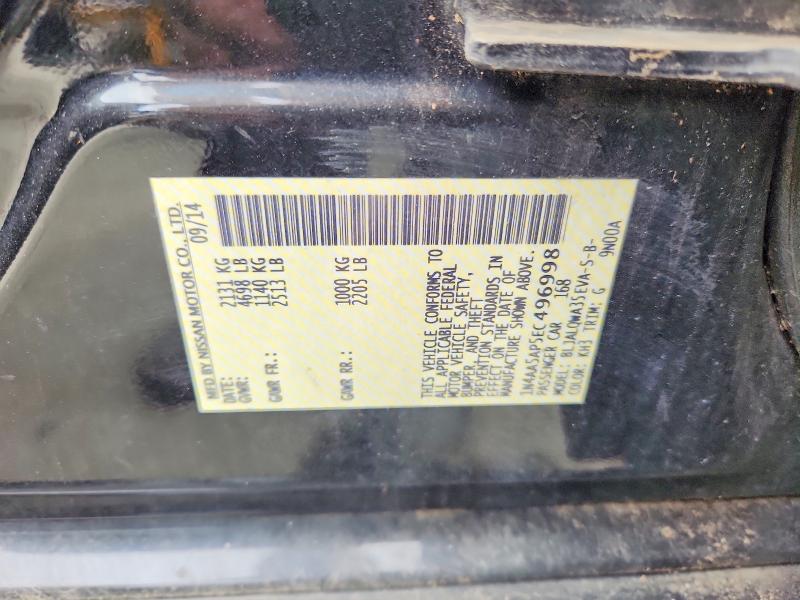 Aukcja sprzedaży 2014 Nissan Maxima, vin: 1N4AA5AP5EC496998, numer aukcji: 68619196