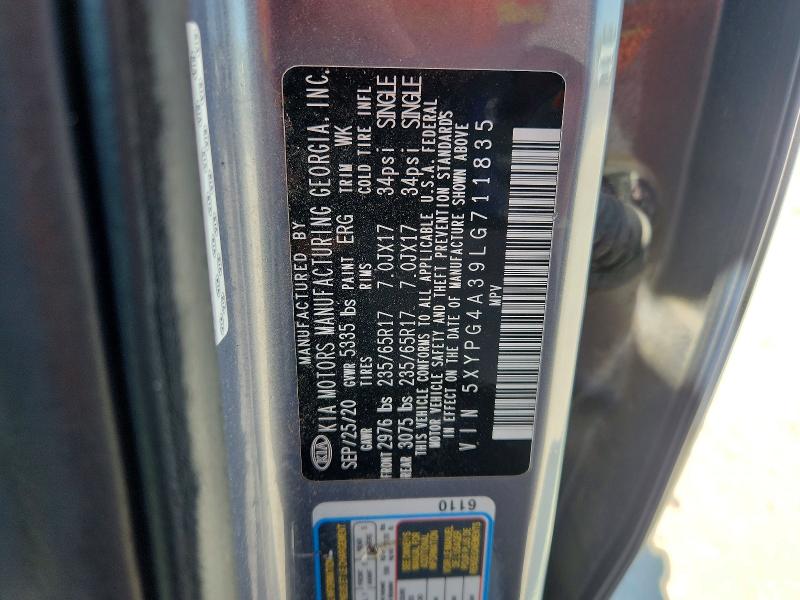 Aukcja sprzedaży 2020 Kia Sorento, vin: 5XYPG4A39LG711835, numer aukcji: 67108216