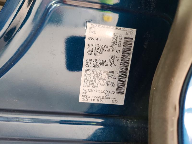 Продажа на аукционе авто 2026 Nissan Murano, vin: 5N1AZ3CS9TC109385, номер лота: 70248306