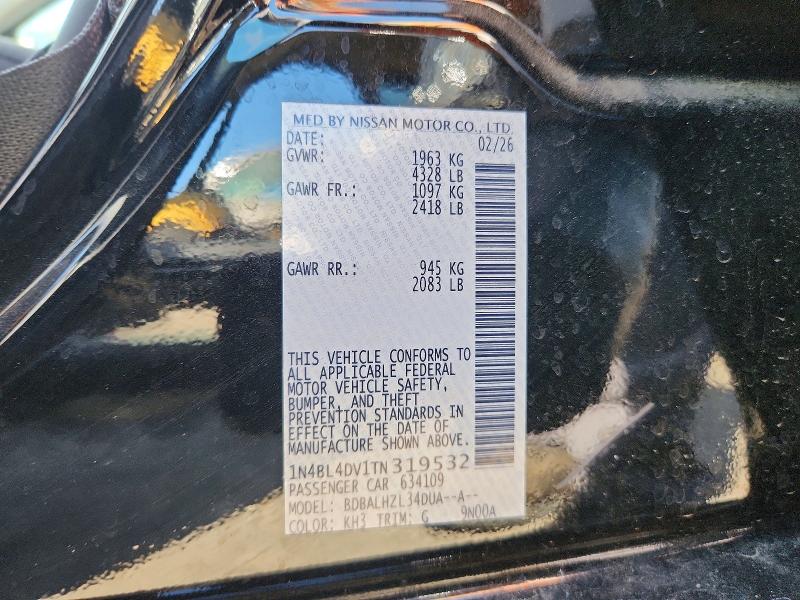 Aukcja sprzedaży 2026 Nissan Altima, vin: 1N4BL4DV1TN319532, numer aukcji: 67312816