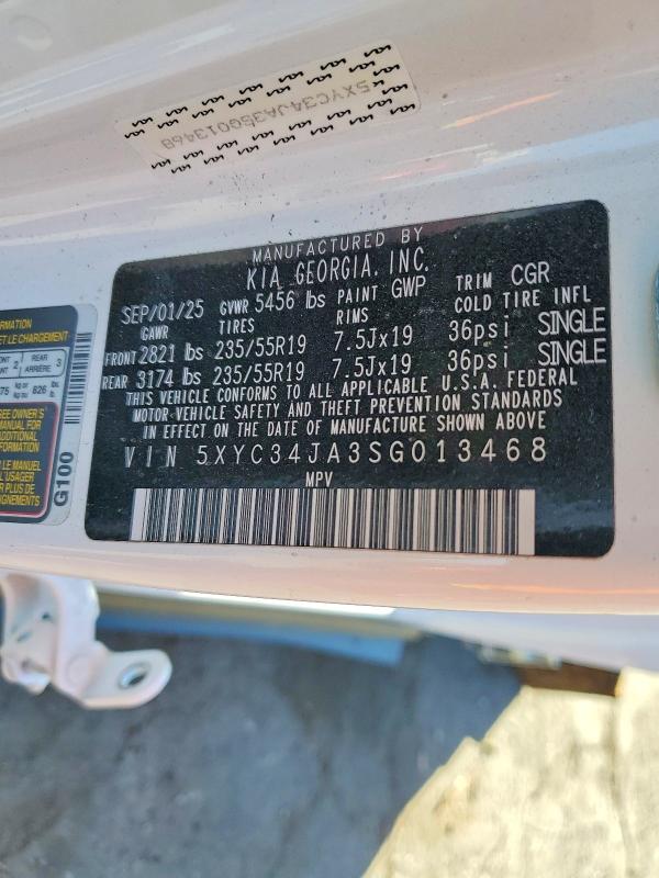 2025 Kia Ev6 მანქანა იყიდება აუქციონზე, vin: 5XYC34JA3SG013468, აუქციონის ნომერი: 67162756