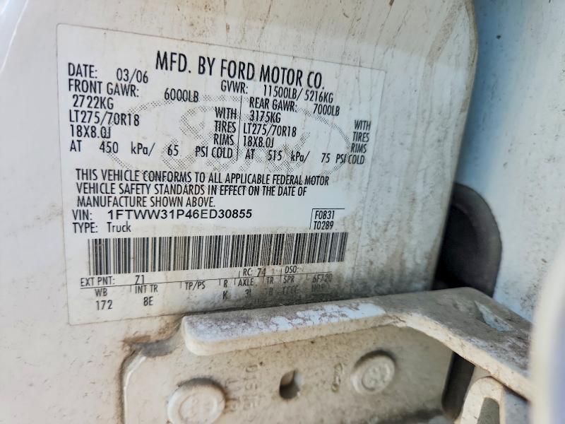 Продаж на аукціоні авто 2006 Ford F350, vin: 1FTWW31P46ED30855, номер лоту: 69721386