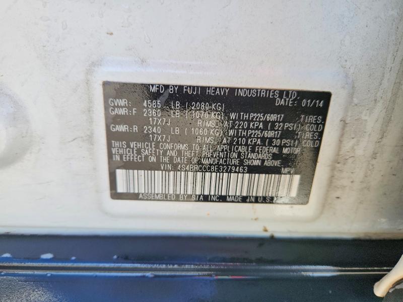 Auction sale of the 2014 Subaru Outback, vin: 4S4BRCCC8E3279463, lot number: 67430666
