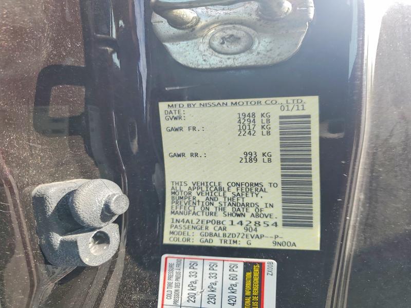 69288986 :رقم المزاد ، 1N4AL2EP0BC142854 vin ، 2011 Nissan Altima مزاد بيع