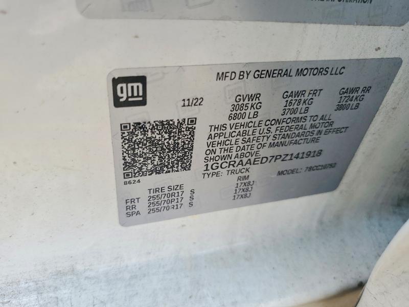 Продажа на аукционе авто 2023 Chevrolet Silverado, vin: 1GCRAAED7PZ141918, номер лота: 67013846