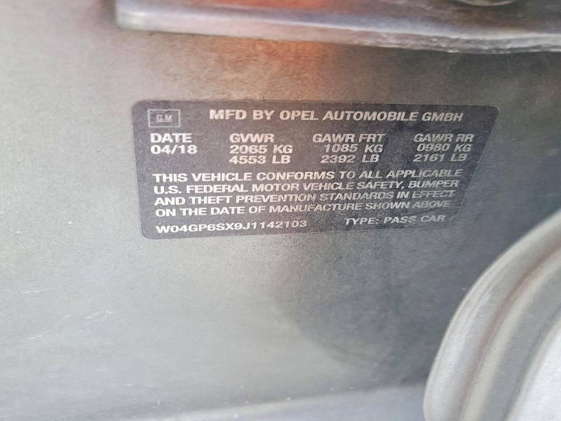 Продажа на аукционе авто 2018 Buick Regal, vin: W04GP6SX9J1142103, номер лота: 69293386