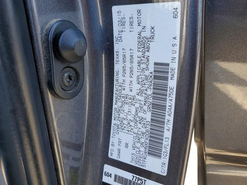 69752846 :رقم المزاد ، 5TFKU4HNXFX006733 vin ، 2015 Toyota Tacoma مزاد بيع