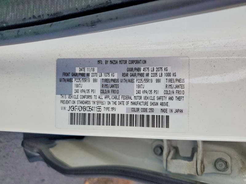 Aukcja sprzedaży 2019 Mazda Cx-5, vin: JM3KFADM8K0541155, numer aukcji: 66926806