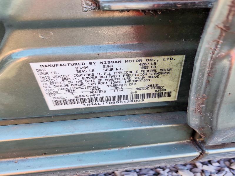 Продаж на аукціоні авто 2005 Nissan Altima, vin: 1N4AL11D85C129893, номер лоту: 67782186