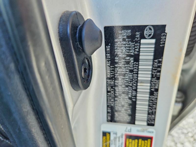 68017206 :رقم المزاد ، 4T1BF1FK7CU019322 vin ، 2012 Toyota Camry مزاد بيع