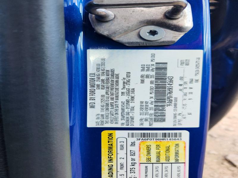 69502766 :رقم المزاد ، 3FA6P0T96HR145643 vin ، 2017 Ford Fusion مزاد بيع