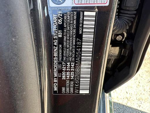 65349076 :رقم المزاد ، W1K6G7GB8MA054187 vin ، 2021 Mercedes-benz S مزاد بيع