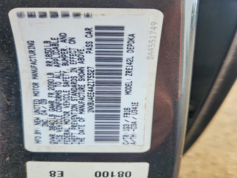 Aukcja sprzedaży 2010 Toyota Corolla, vin: 1NXBU4EE4AZ175527, numer aukcji: 68779586