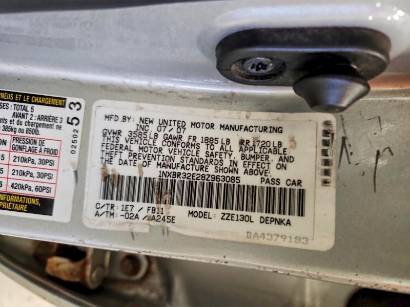 Aukcja sprzedaży 2008 Toyota Corolla, vin: 1NXBR32E28Z963085, numer aukcji: 70796006