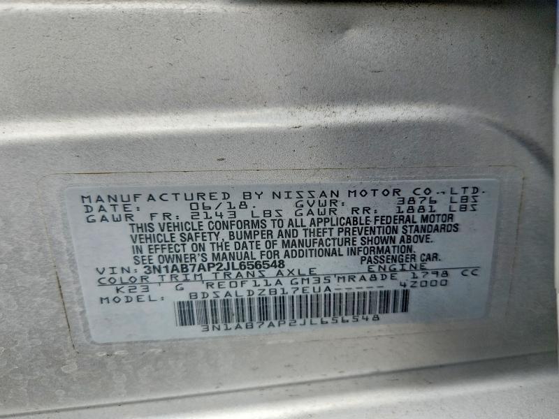 Aukcja sprzedaży 2018 Nissan Sentra, vin: 3N1AB7AP2JL656548, numer aukcji: 67501776