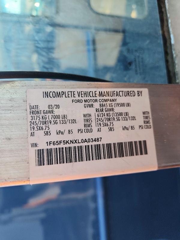 Продаж на аукціоні авто 2020 Ford F59, vin: 1F65F5KNXL0A03487, номер лоту: 69429116