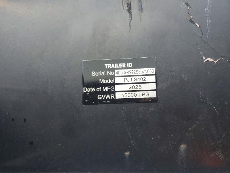 Aukcja sprzedaży 2025 Pj Trailer Trailer, vin: 4P53F4922S3071683, numer aukcji: 68375826