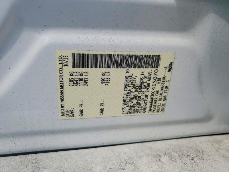Продажа на аукционе авто 2016 Nissan Maxima, vin: 1N4AA6AP3GC415070, номер лота: 69562236