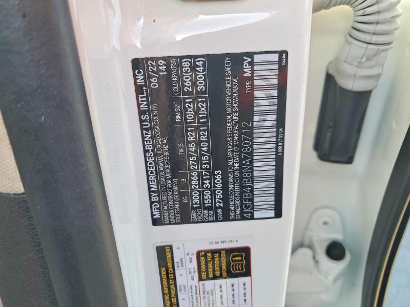 Продажа на аукционе авто 2022 Mercedes-benz Gle, vin: 4JGFB4JB8NA780712, номер лота: 65966476