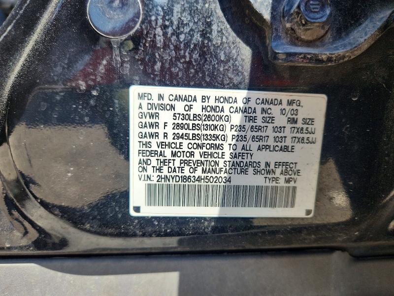Продаж на аукціоні авто 2004 Acura Mdx, vin: 2HNYD18634H502034, номер лоту: 67457706
