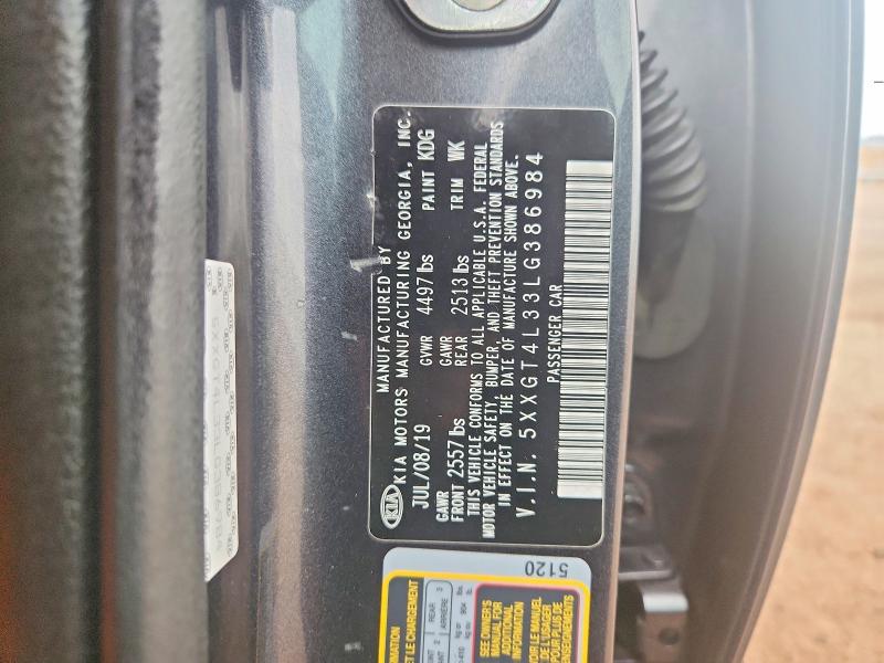 71072466 :رقم المزاد ، 5XXGT4L33LG386984 vin ، 2020 Kia Optima مزاد بيع