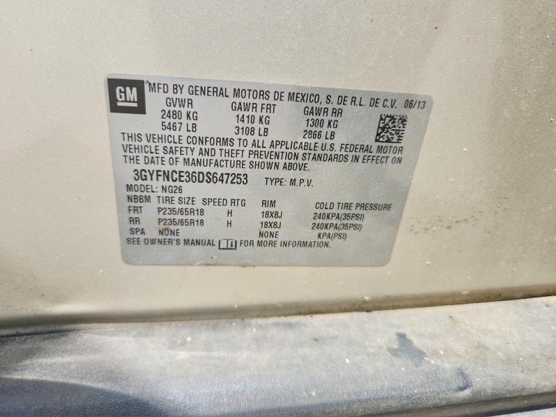 2013 Cadillac Srx მანქანა იყიდება აუქციონზე, vin: 3GYFNCE36DS647253, აუქციონის ნომერი: 66757486