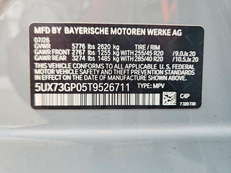 68839646 :رقم المزاد ، 5UX73GP05T9526711 vin ، 2026 Bmw X3 مزاد بيع