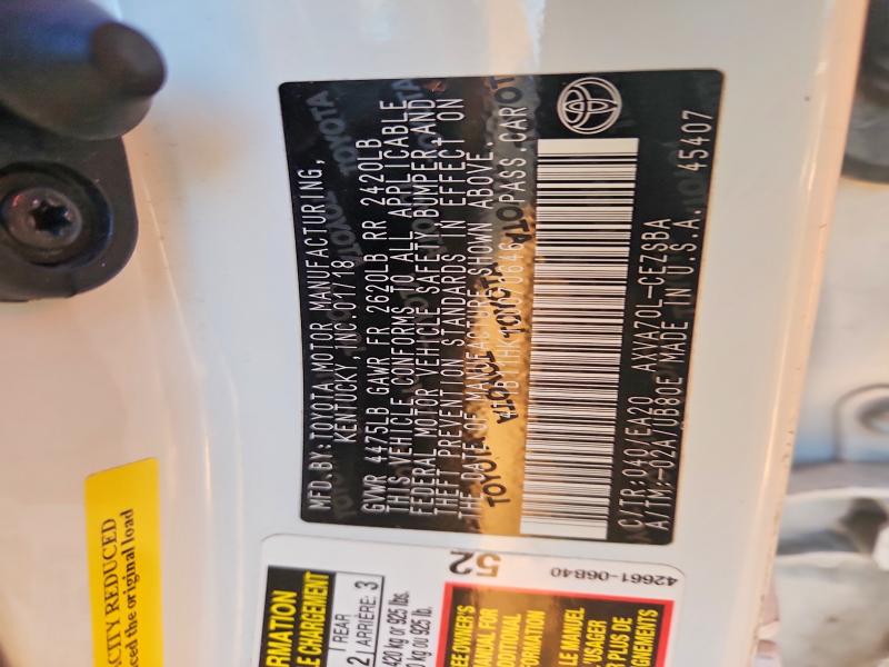 2018 Toyota Camry მანქანა იყიდება აუქციონზე, vin: 4T1B11HK1JU070646, აუქციონის ნომერი: 70353726