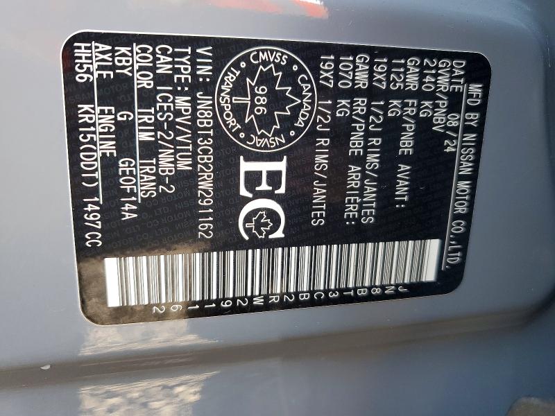 Продажа на аукционе авто 2024 Nissan Rogue, vin: JN8BT3CB2RW291162, номер лота: 67419006