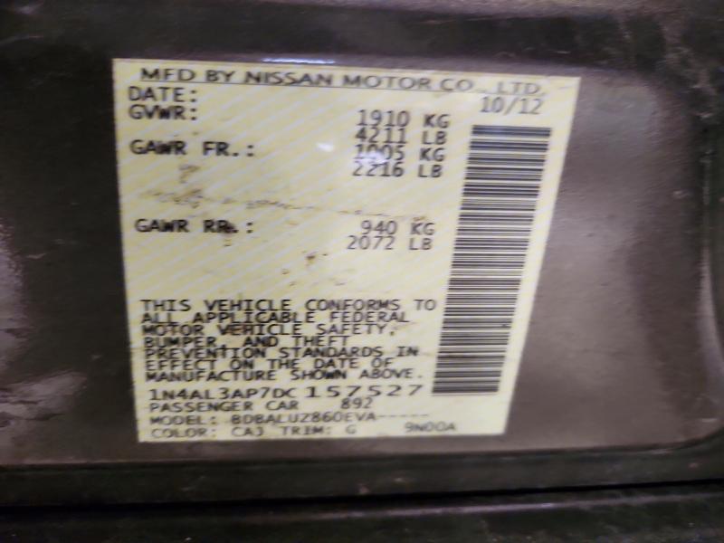 71026746 :رقم المزاد ، 1N4AL3AP7DC157527 vin ، 2013 Nissan Altima مزاد بيع