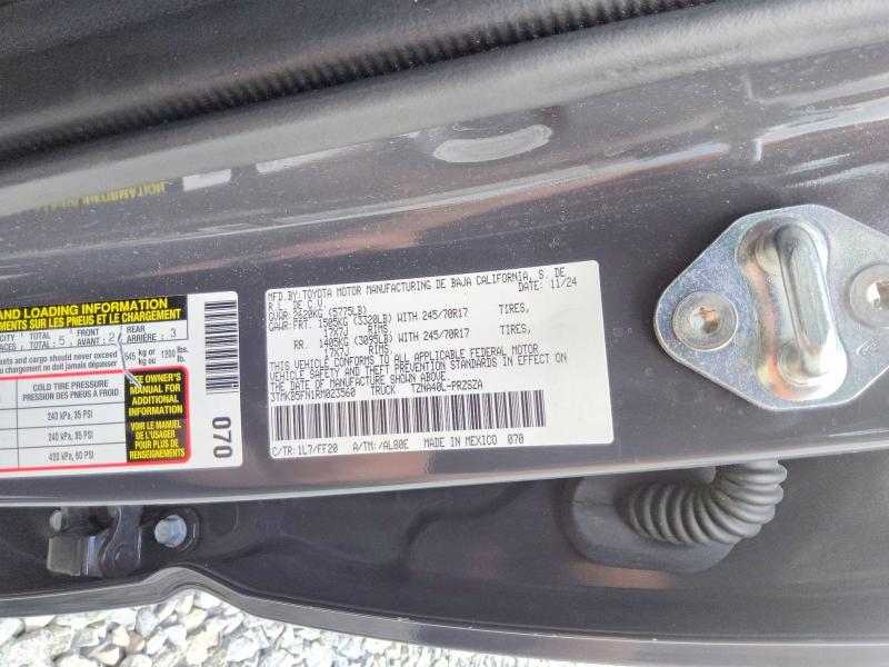 2024 Toyota Tacoma მანქანა იყიდება აუქციონზე, vin: 3TMKB5FN1RM023560, აუქციონის ნომერი: 67340756