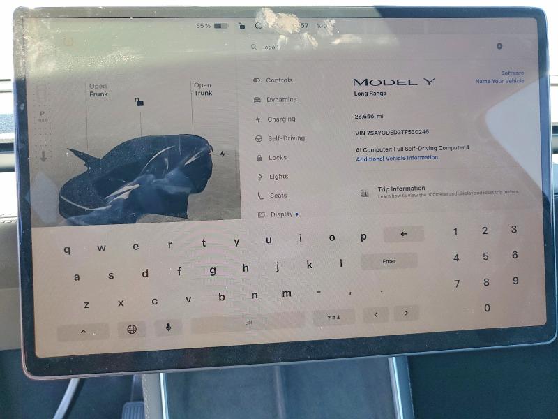 67043986 :رقم المزاد ، 7SAYGDED3TF530246 vin ، 2026 Tesla Model Y مزاد بيع