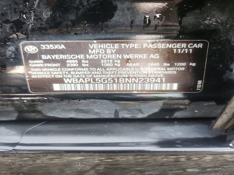 Продажа на аукционе авто 2011 Bmw 335, vin: WBAPL5G51BNN23941, номер лота: 69188116