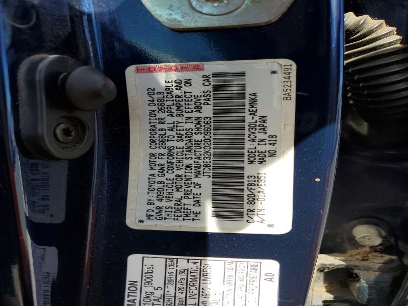Aukcja sprzedaży 2002 Toyota Camry, vin: JTDBE32K020096063, numer aukcji: 67701546
