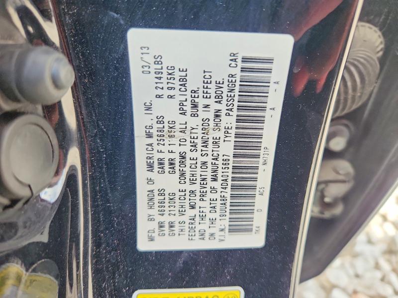 Aukcja sprzedaży 2013 Acura Tl, vin: 19UUA8F74DA015667, numer aukcji: 68011786