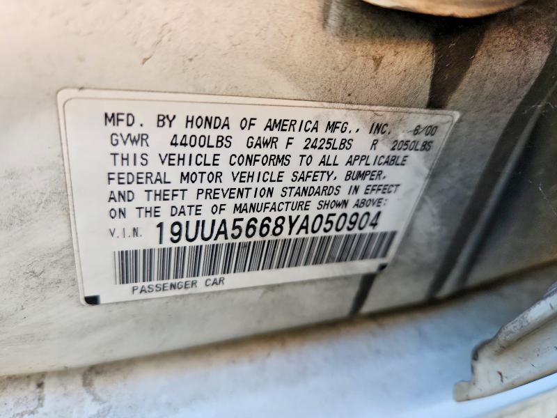 Продажа на аукционе авто 2000 Acura 3.2tl, vin: 19UUA5668YA050904, номер лота: 67045206