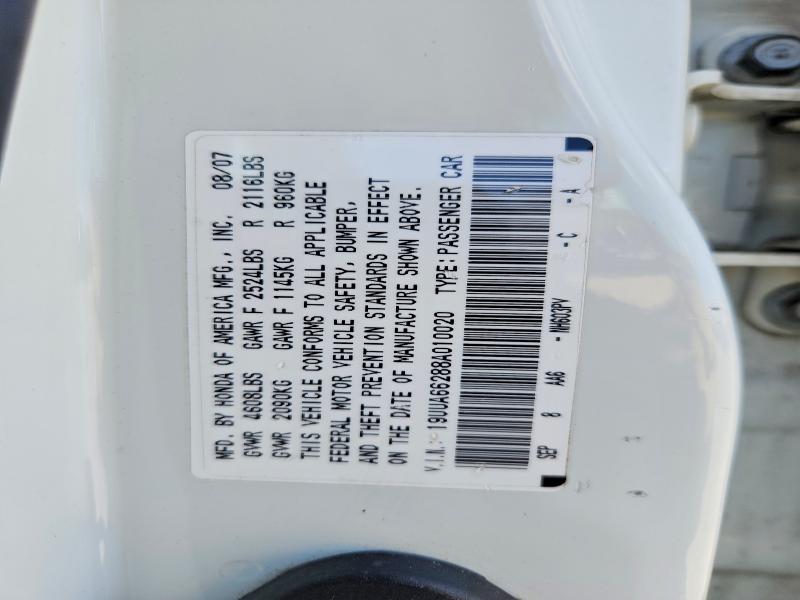 67489056 :رقم المزاد ، 19UUA66288A010020 vin ، 2008 Acura Tl مزاد بيع