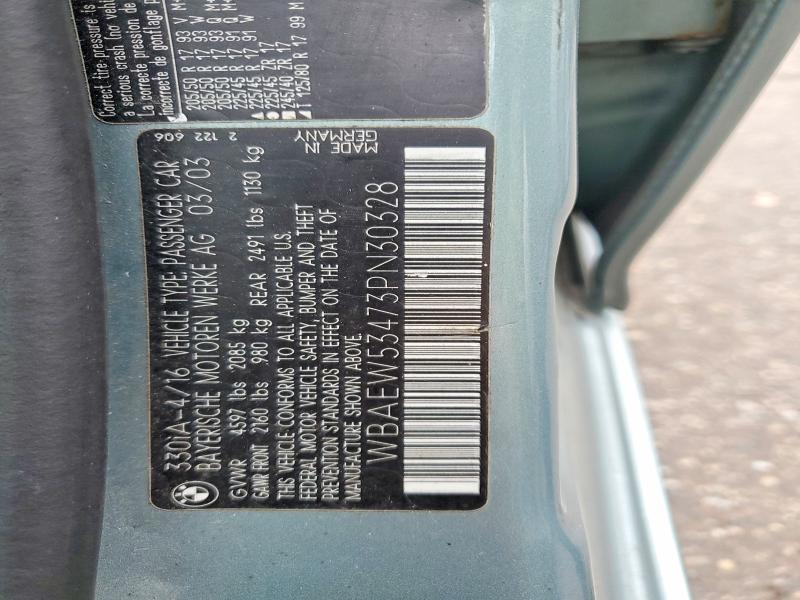 Продажа на аукционе авто 2003 Bmw 330, vin: WBAEW53473PN30328, номер лота: 70180706