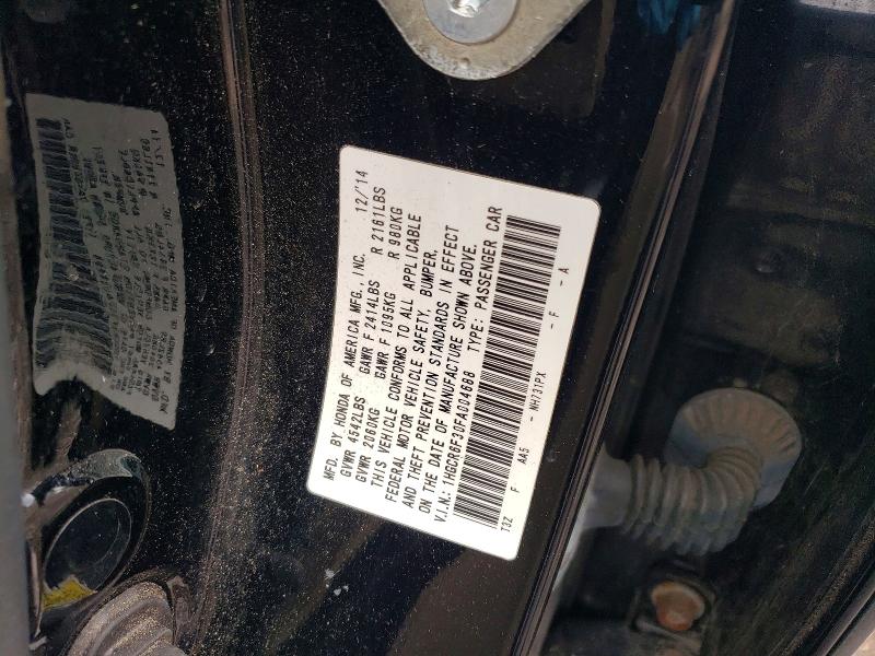 Продажа на аукционе авто 2015 Honda Accord, vin: 1HGCR6F30FA004688, номер лота: 67938986