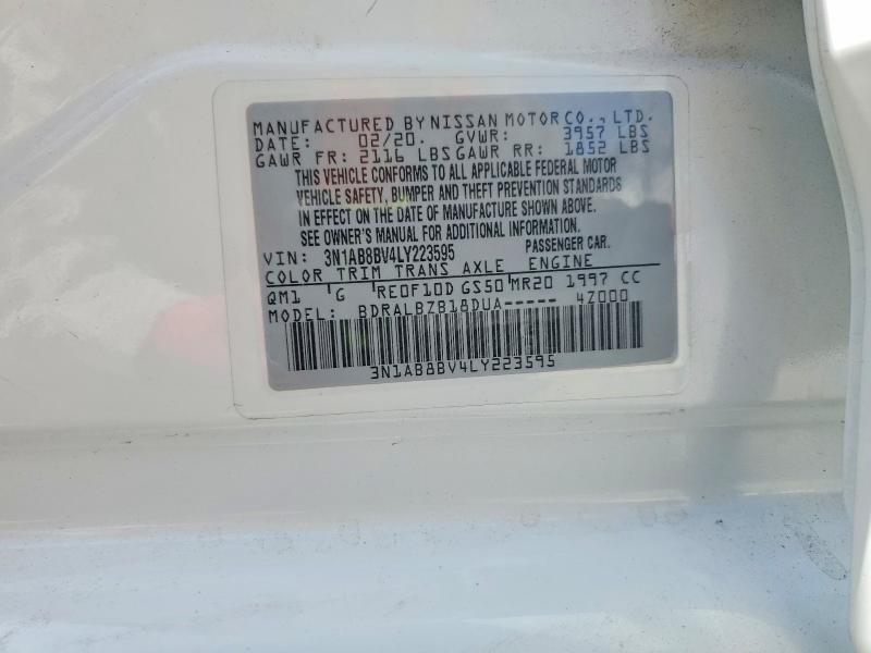 Aukcja sprzedaży 2020 Nissan Sentra, vin: 3N1AB8BV4LY223595, numer aukcji: 68240076
